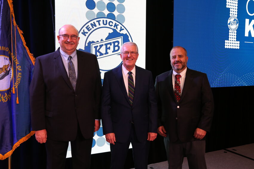 Left to Right: KFB Second Vice President Larry Clark, KFB President Eddie Melton, and KFB First Vice President Shane Wiseman.
