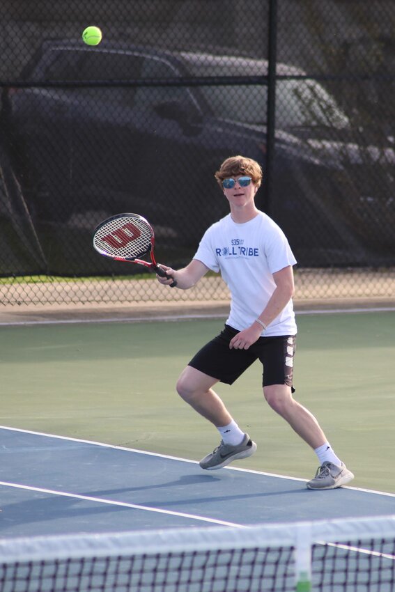 From basketball at Rupp Arena to the tennis court: Carter White got the only singles win against Somerset.