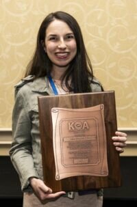Dr. Sarai Williams was awarded the 2025 Young Optometrist of the Year award from the Kentucky Optometric Association at their spring conference on April 11. Dr. Williams practices optometry at Downey Eye Clinic.