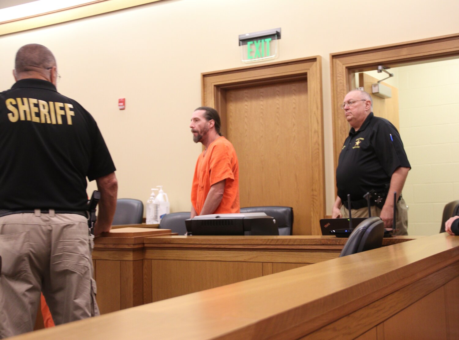 David Denney appeared in Adair Circuit Court Tuesday and entered a plea of not guilty on a murder charge. He is currently in jail on a $1 million bond.