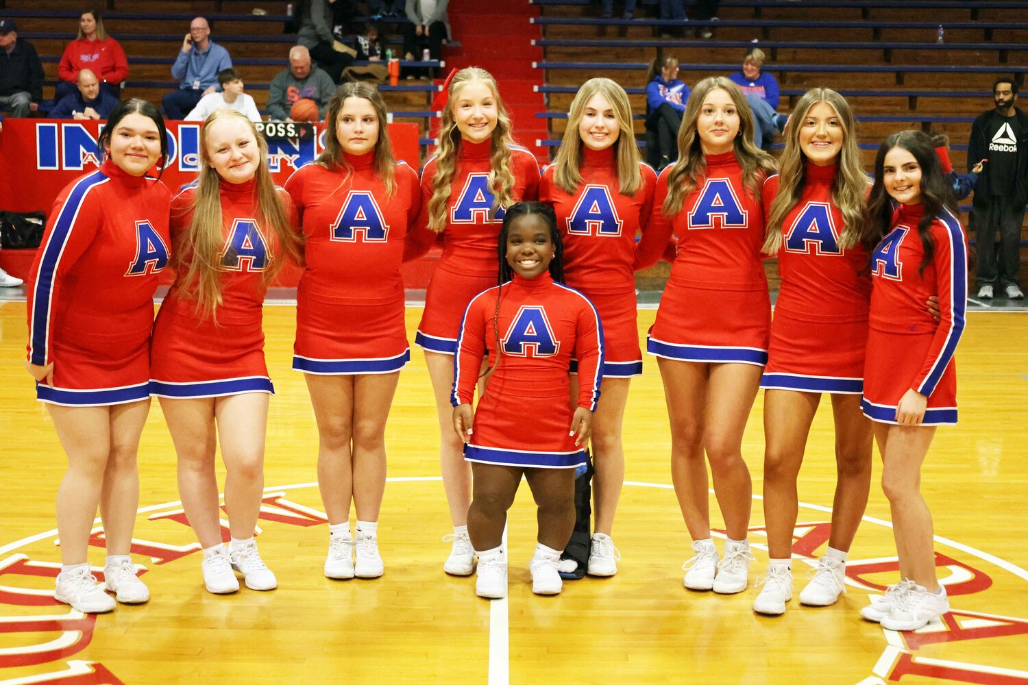 The ACMS cheerleader eighth graders 2023/2024