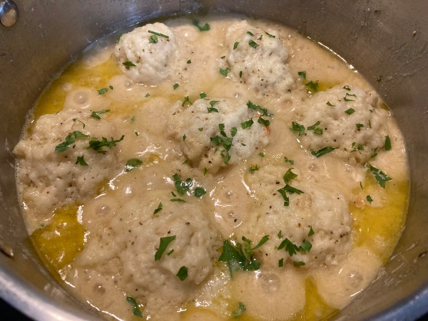 What could be more comforting than Chicken-and-Dumplings bubbling on the stove? It's a favorite in the comforting food category.
