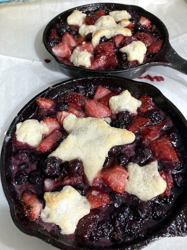 Old-Fashioned Berry Cobblers provide the red, white and blue colors associated with the Fourth of July.&nbsp;   Bulletin Photo/Linda Masters