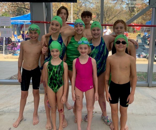 Members of the Mountain Home Hurricanes who competed at Pocahontas over the weekend are: (front row, from left) Brooklyn Kelley, Ella Dubuque, Parker Kohler, (middle row) Elijah Jones, Daryn Sherry, McKenzie Kelley, Sophia McKee, Callie Kohler, (back row) Ajay Reiss and Hayden Kelley. Not pictured are Liam McKee, Ayla Horn and Annabelle Horn.