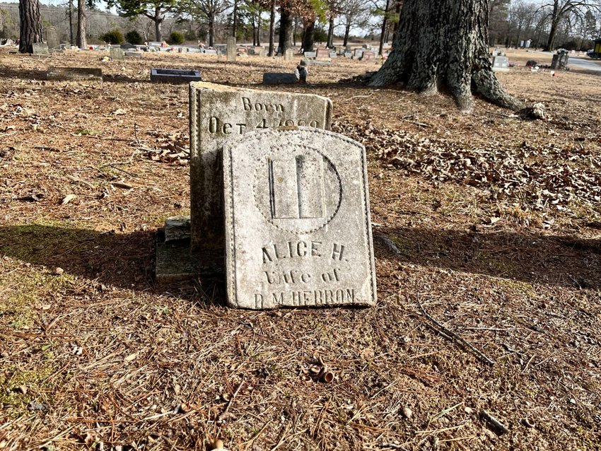Roughly four to seven gravestones in the Galatia Cemetery in Norfork were discovered damaged following the rains and freezing temperatures that took place between Christmas and New Year&rsquo;s Day. All the stones but one were previously broken and repaired.   Helen Mansfield/The Baxter Bulletin