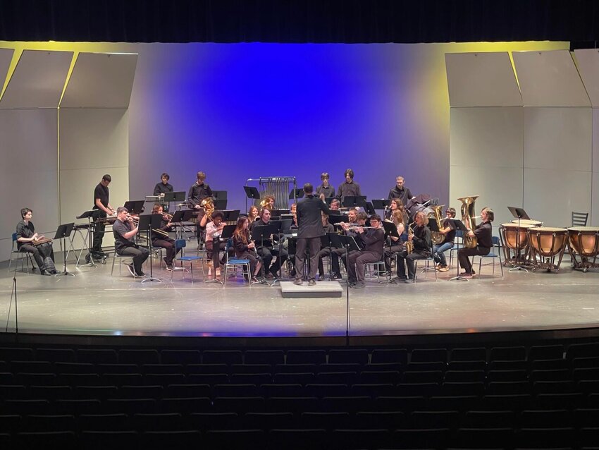 Members of the Flippin High School band perform at the recent&nbsp;Arkansas School Band and Orchestra Association&rsquo;s Region VI Concert Band Assessment in Harrison.   Submitted Photo