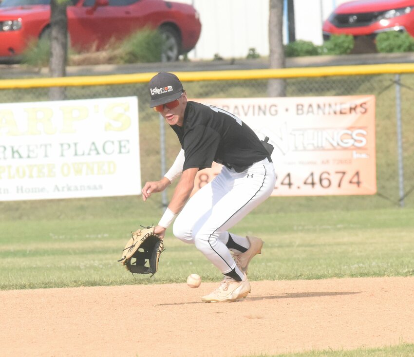 Lockeroom's Ike Barrow fields a ground ball during a recent home scrimmage at Cooper Park.