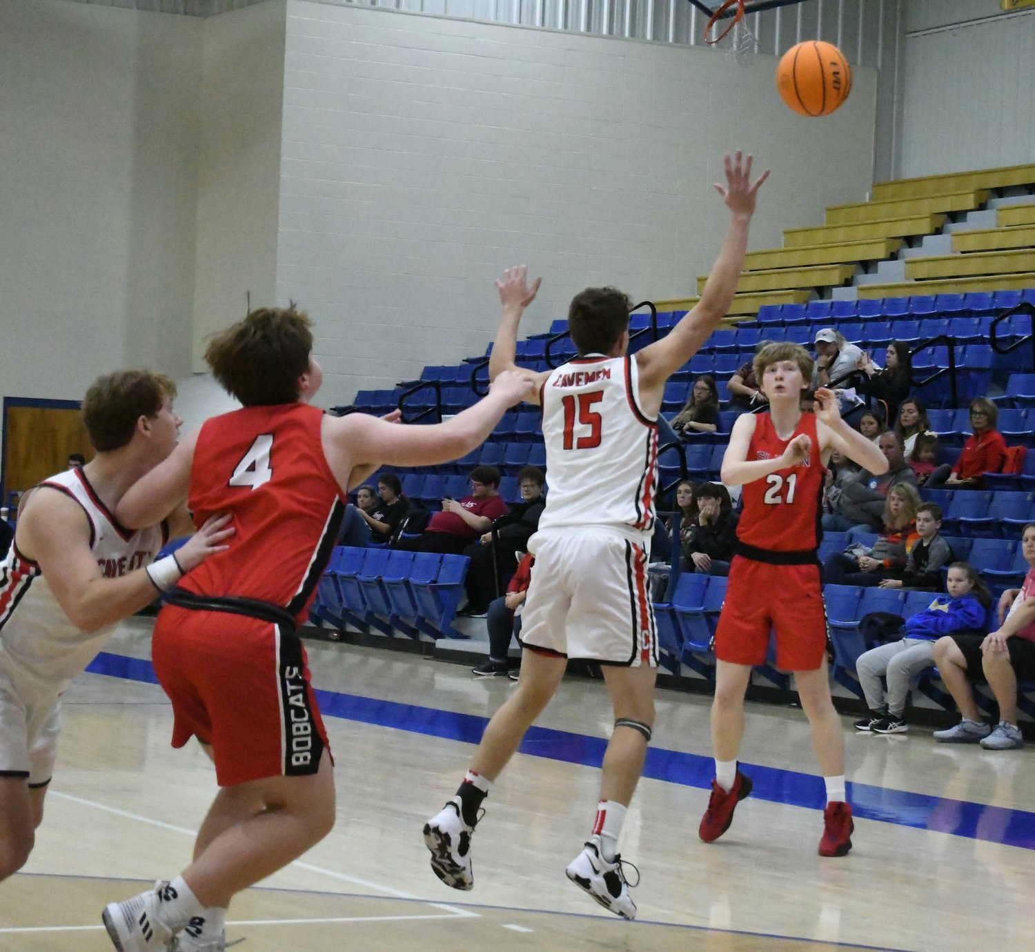 An image from the Flippin-Cave City senior boys game played Wednesday in the Ultimate Auto Group Invitational at The Hangar.