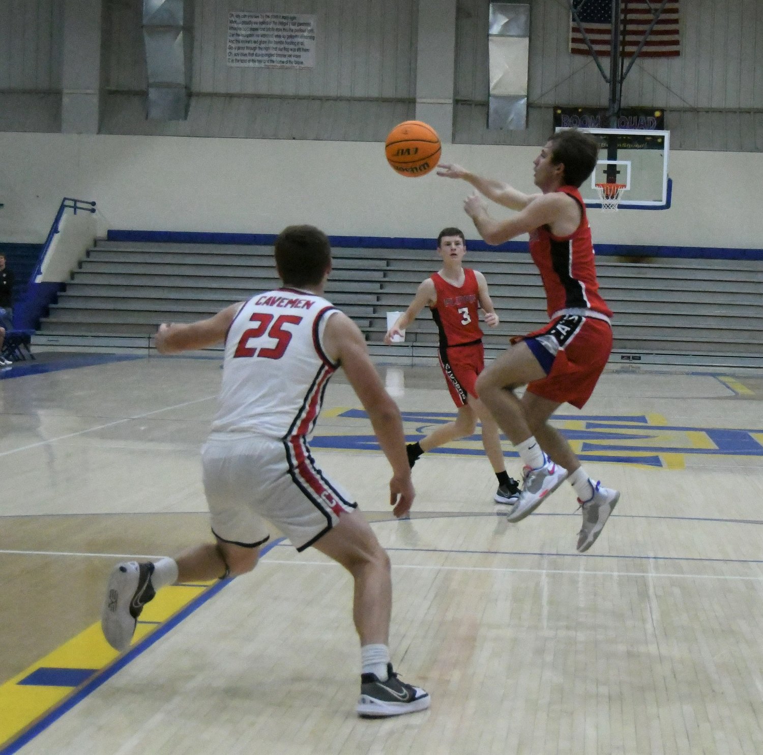 An image from the Flippin-Cave City senior boys game played Wednesday in the Ultimate Auto Group Invitational at The Hangar.