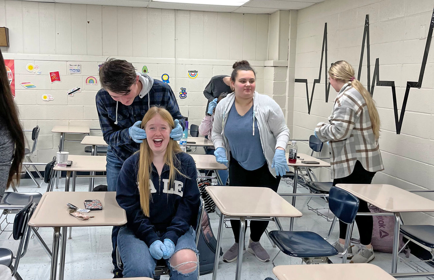Students in Dr. Bradley Coleman's Introduction to Dentistry course at Mountain Home High School check anatomy. Coleman started the course to help develop an early interest in the dental field.


Submitted Photo