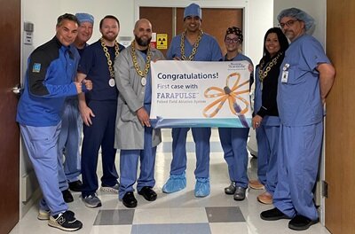 A cardiology team at Community Hospital recently performed Powers Health’s first procedure using a pulsed field ablation system that delivers targeted electrical pulses to treat areas of heart tissue that cause atrial fibrillation.