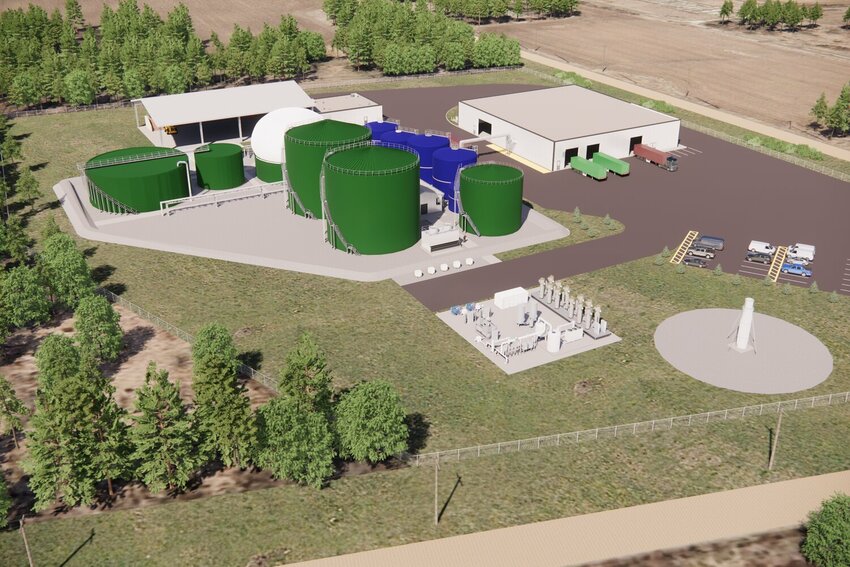 A rendering of the Kingsbury Bioenergy Complex in La Porte. The project is expected to be completed in late 2026.