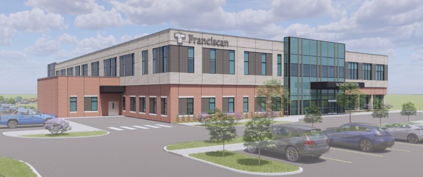 A rendering of the freestanding Emergency Department (ED) that Franciscan Health will be building in West Lafayette.