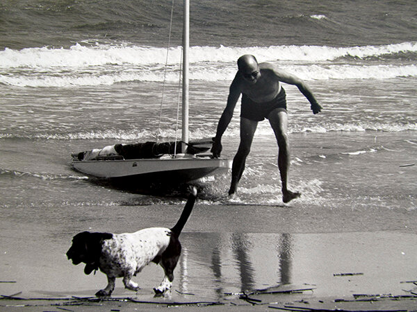 My father would sail to work in the summer.
