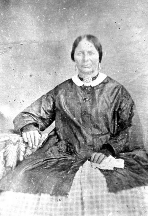 Julia "Madam Joe" Atzeroth circa 1870.