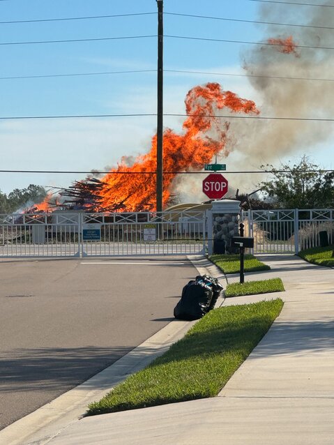 In November 2023, residents of Rivers Reach Community in Parrish were living with massive burn piles near their homes from a nearby new home development site.