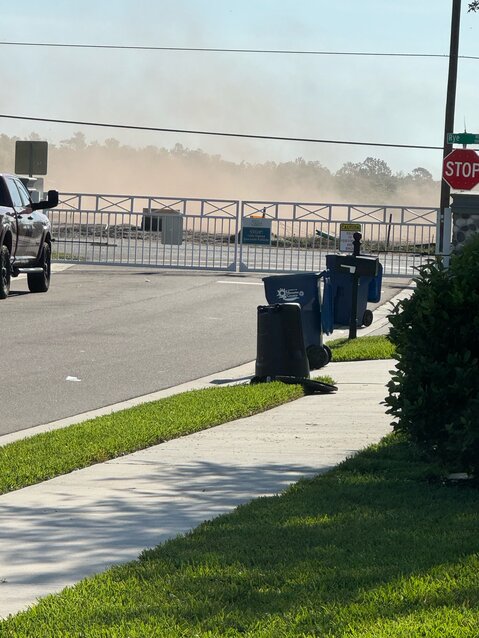A dust storm from a nearby development site is impacting Parrish residents in the Rivers Reach community.