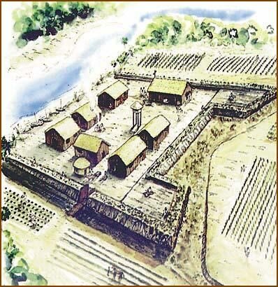 Drawing of Fort Mose.