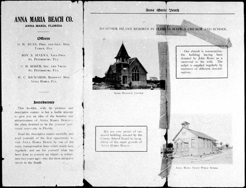 A 1912 brochure created by the Anna Maria Beach Development Company. 