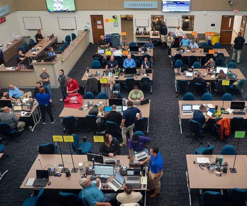 The Manatee Emergency Operations Center before the storm struck. (Source: Manatee County)