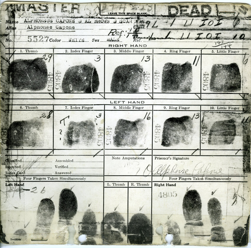 Al Capone finger prints