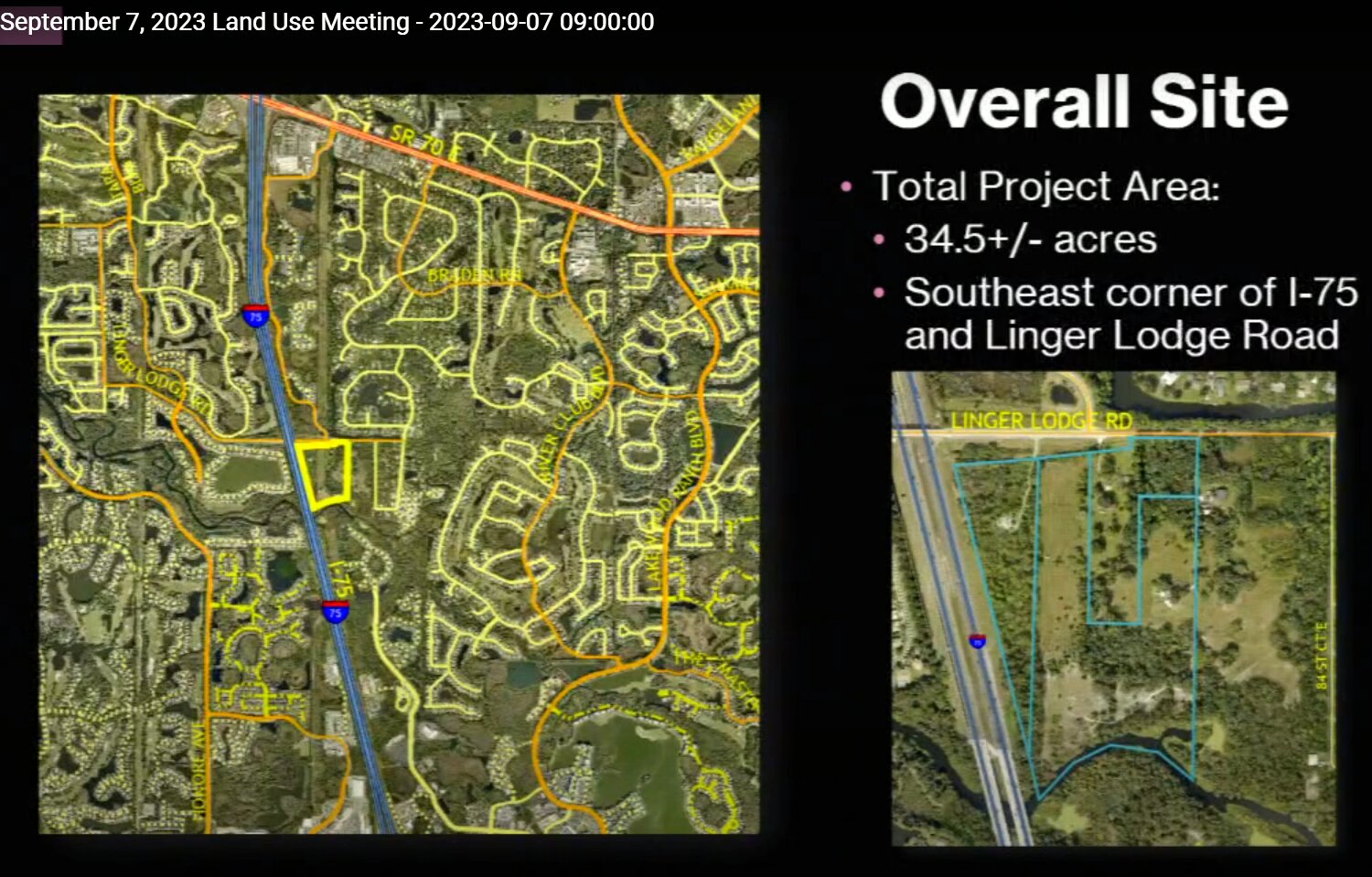 Linger Lodge Townhome development presentation slide shared with commissioners during a Sept. 7, 2023 land use meeting.