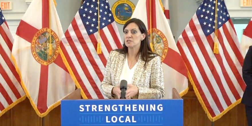 Florida Lieutenant Gov. Jeanette Nuñez announcing the Florida Local Government Cybersecurity Grant Program in Madison, Florida in March, 2023