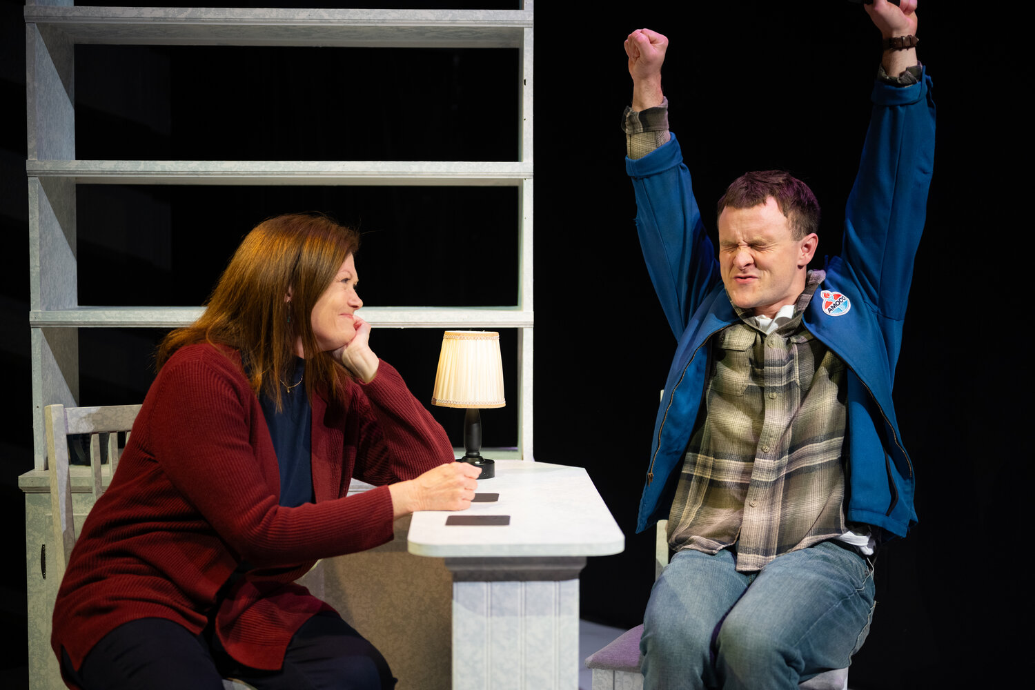 Vickie Daignault and Evan Stevens in Urbanite's production of Adam Rapp's The Sound Inside.