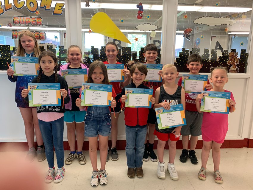 The Buffalo Area Kiwanis recognized&nbsp;Terrific&nbsp;Kids&nbsp;at D.A. Mallory Elementary School for the fourth quarter. Mallory Elementary staff nominate students for this recognition when students are respectful, responsible, enthusiastic, thoughtful, inquisitive, friendly or inclusive. Pictured are, front row, from left: Lillian Palafox, Skylar Huckstep, Gideon Hirsch, Brady Taylor, Jada Lundblade; back row: Avaree Peck, Bailey Noblitt, Brooklyn Wimberly, Matthew Stitt and Austin Garrison.