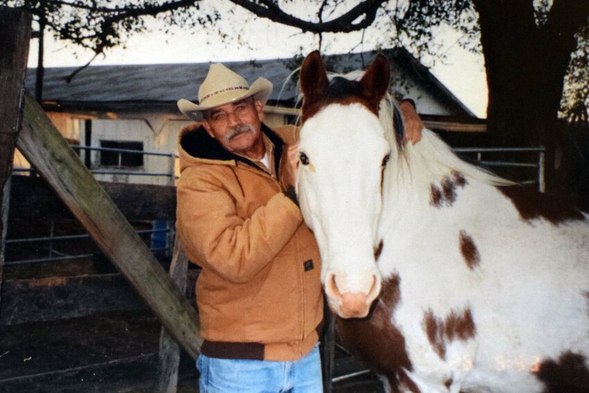 C.A. Wilson with Cheyenne, a horse he raised and trained.   Contributed photo