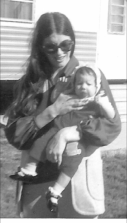 Gone but not forgotten: Dee and infant daughter Angela in North Carolina about 1972.