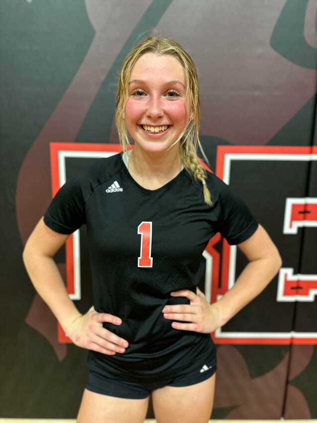 Kadynce Wilson broke the school record for most digs in a match with 41 against Sherwood.