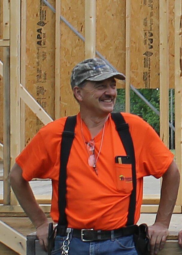 Chris Gatton on a recent Habitat building site.