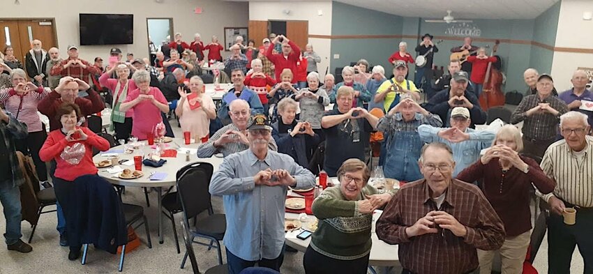 Valentine&rsquo;s Day celebration where everyone was thanking the Fair Grove Elementary School children for their awesome Valentine&rsquo;s Day cards.