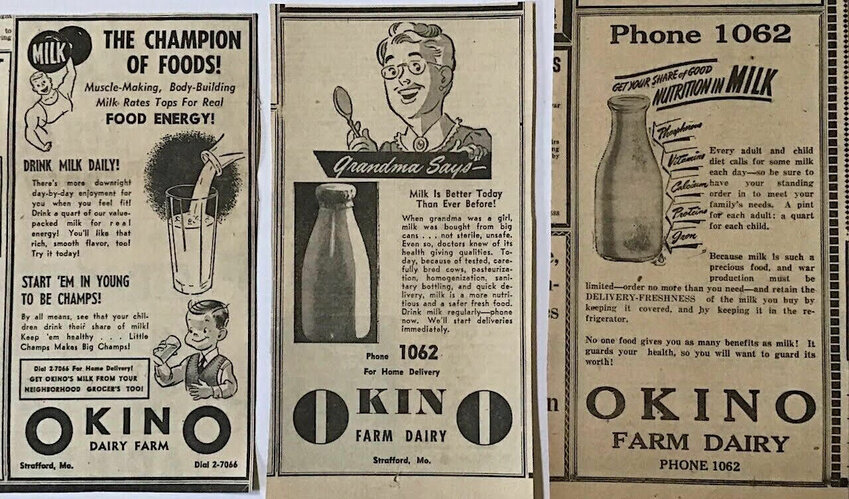 Kino Dairy Farm ads.
