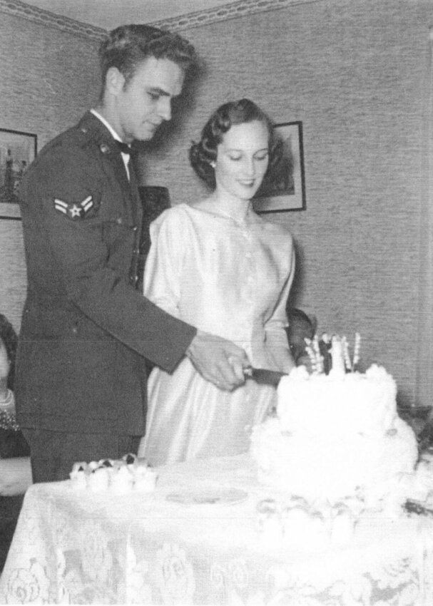 Jim and Jo Hill on their wedding day, Feb. 15, 1957.