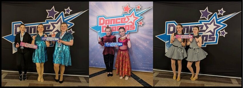 Dancers pose with their awards. From left to right: Grace Choate, Katie Dotson, Delta Halley, Mason Dority, Allison Sweaney, Bella Snider and Zoe Sipes.