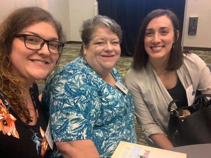 Jazmyne Beamer, president; Joy Beamer, past president; Hollie Elliott, Dallas County Economic Development; and Sue Dyle, treasurer, not pictured, attended the Rural Philanthropy Summit in Springfield, Missouri, at the Oasis Conference Center on May 8.