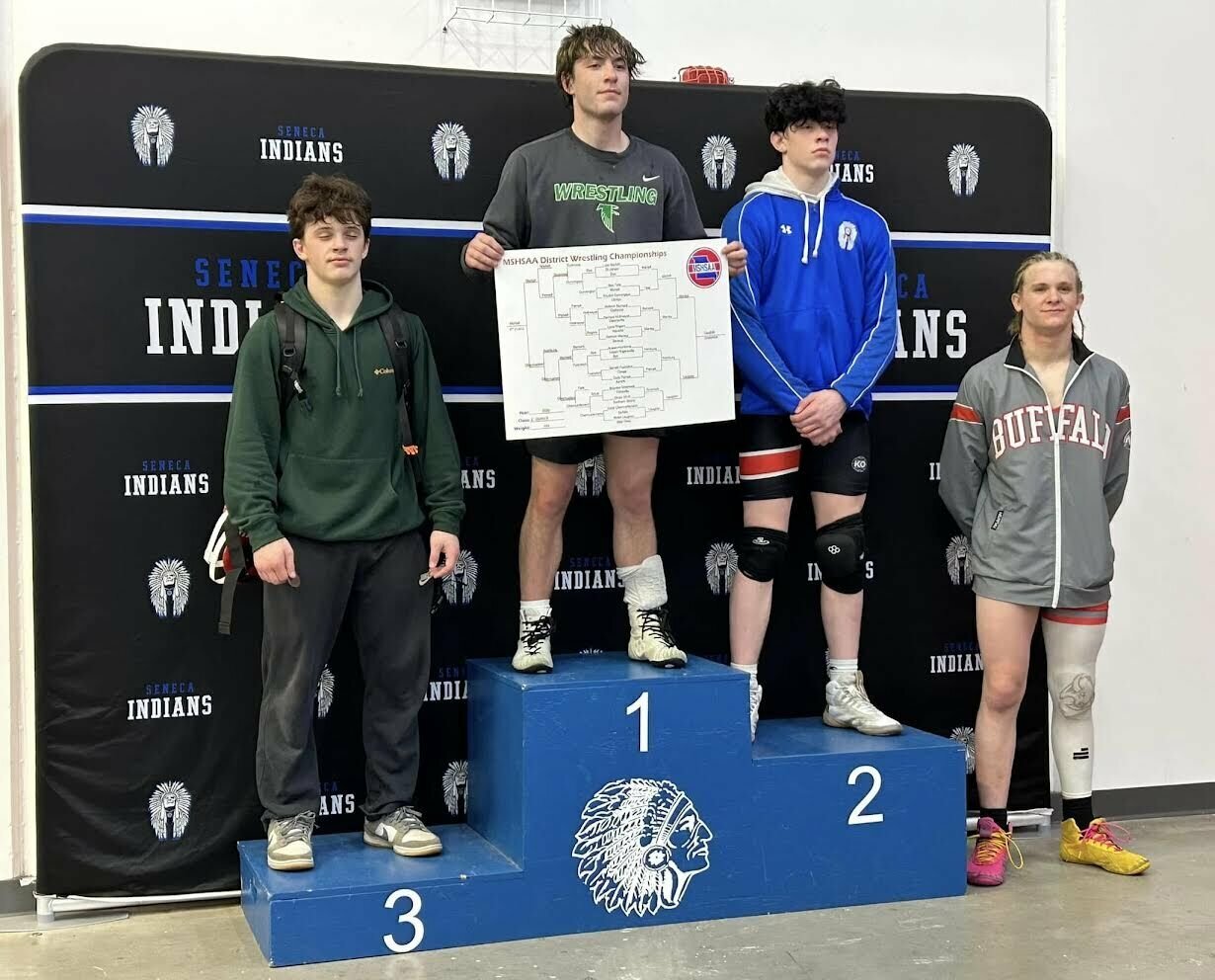 Case Obernuefemann will be joining two Lady Bison wrestlers, Makayla Altic and Aja Watson, in the state tournament Feb. 27 and 27 in Columbia.