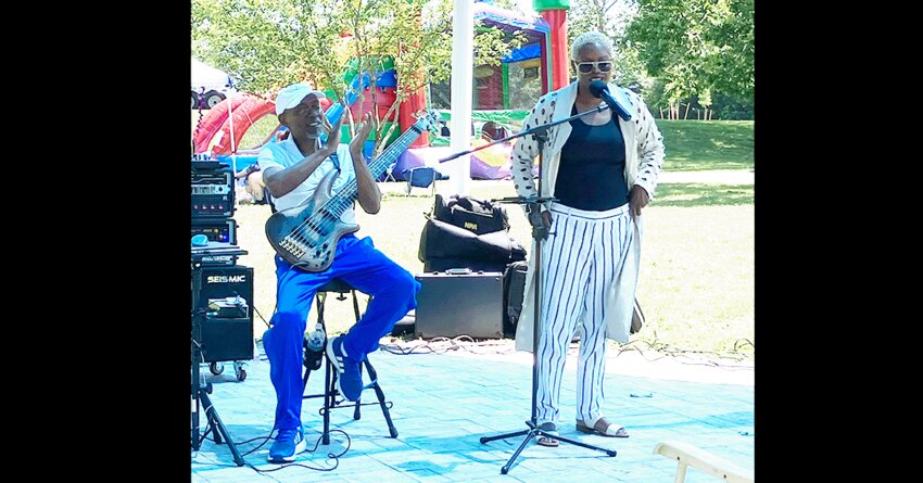 Father and daughter musicians provided music against the backdrop of the lovely spring day.