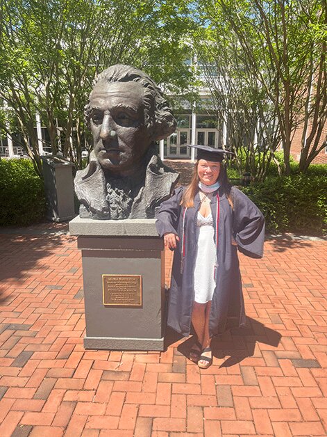 Kennedy Page Thomason, graduate from Washington College.