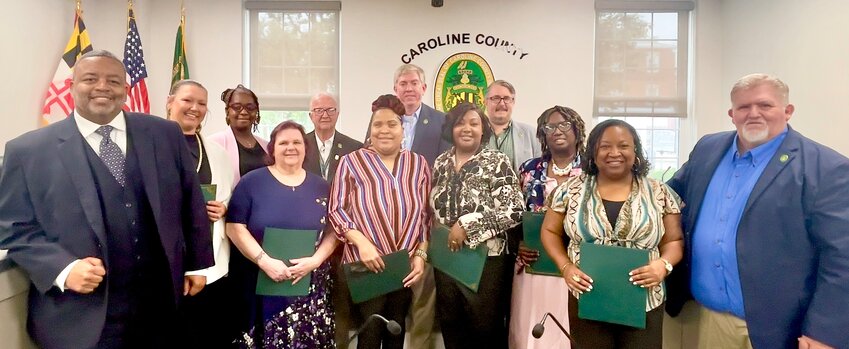 The first graduates of the Caroline County Economic Edge Business Academy were recognized by the Caroline County Commissioners June 10 in Denton.