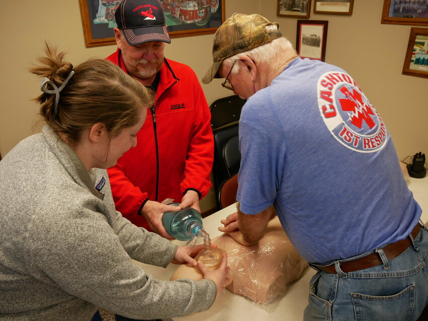 First Responders receive CPR training in classes that took place earlier this week.