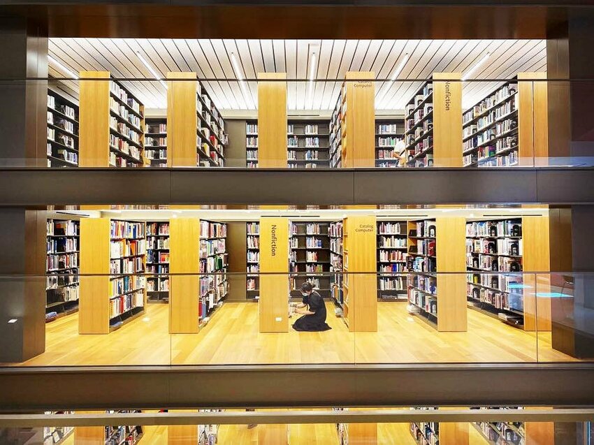 The stacks at the Stavros Niarchos Foundation Library on Fifth Avenue in Manhattan, among several that closed Sundays following budget cuts in November.