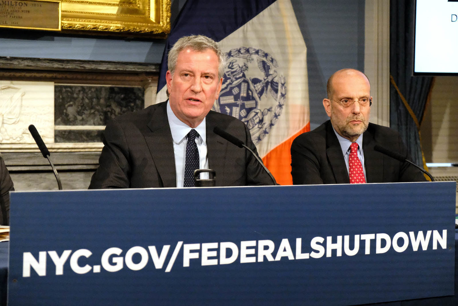 ‘TRYING TO PAY PEOPLE FAIRLY’: Mayor de Blasio, asked during an unrelated press conference about the wide gulf in salaries between Emergency Medical Service workers and other first-responders that accounts for a high turnover rate at EMS, replied, ‘We are trying to make sure people are treated fairly and paid fairly, but I do think the work is different.’