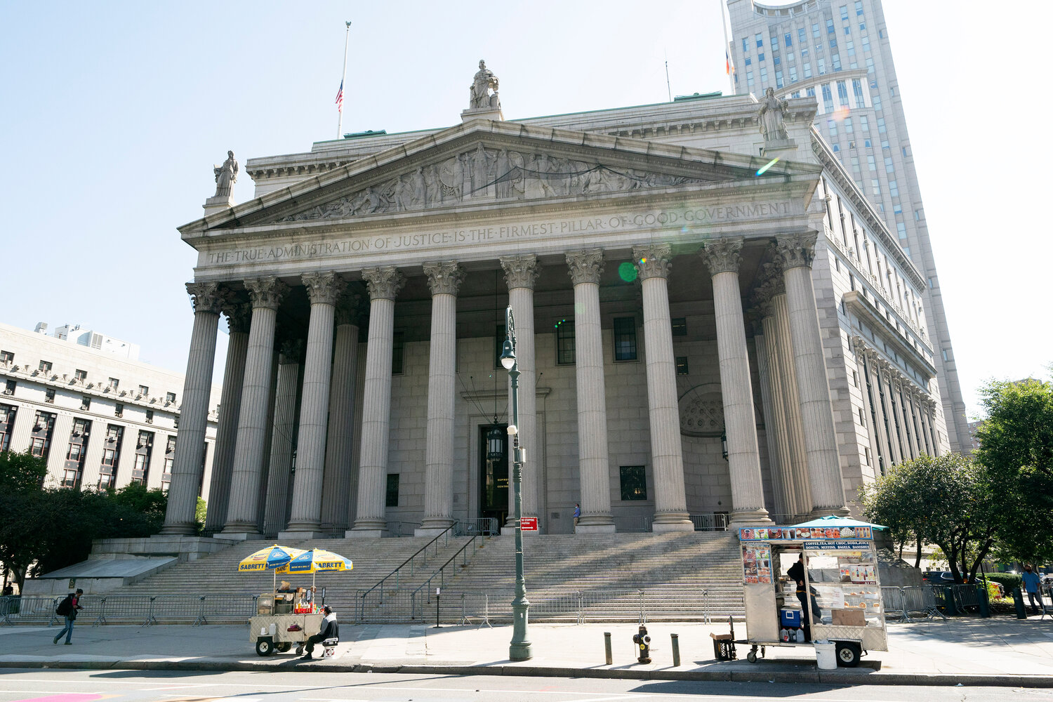 The New York State Supreme Court Building, originally known as the New York County Courthouse, on Centre Street on Manhattan's Foley Square.