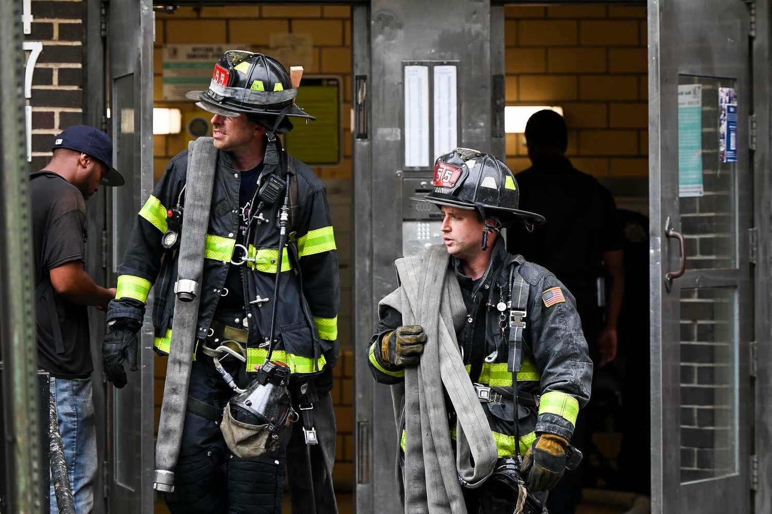Firefighters at the scene of a 3-alarm fire on 1471 Watson Ave. in the Bronx’s Soundview neighborhood in August. The FDNY, firefighters and their unions have chastised the city’s Department of Citywide Administrative Services for its mishandling of the December 2022 promotion exam to fire lieutenant.