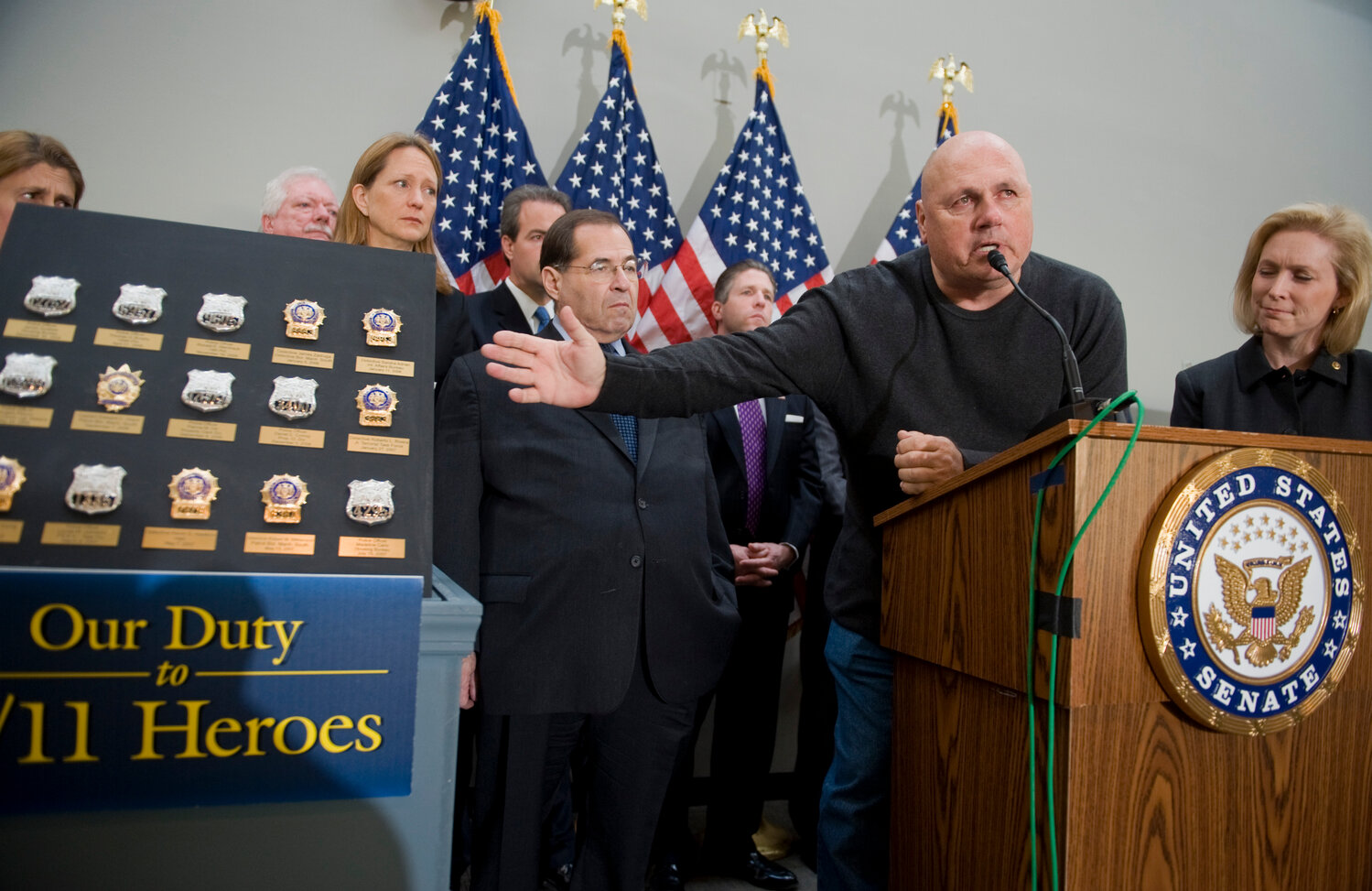 Joseph Zadroga, the father of NYPD Detective James Zadroga, who died of a respiratory illness after assisting in rescue efforts at Ground Zero, spoke at a news conference unveiling replica badges belonging to members of the NYPD who have subsequently died of 9/11 related illnesses. Joseph Zadroga, who was instrumental in getting Congress to pass legislation establishing the World Trade Center Program, died Saturday.