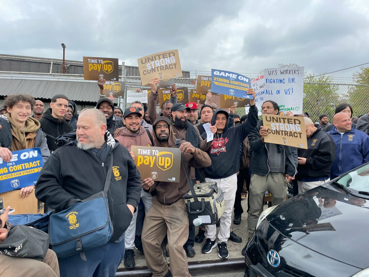 UPS drivers and warehouse workers rallied outside of a Maspeth facility in April. Last year’s Teamsters’ strike threat was decades in the making, our columnist writes.