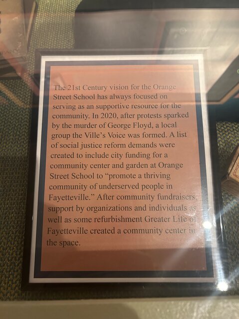 The description of The Ville's Voice involvement in the school's restoration.